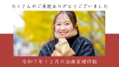 令和７年12月の治療実績件数